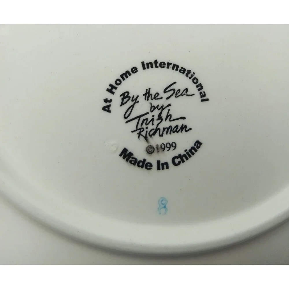 VTG 1999 Set Of 4 Plates Trish Richman At Home International By The Sea 8''